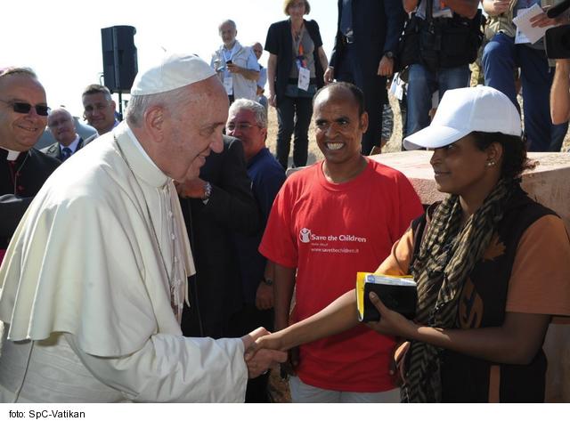 Frantisek, Lampedusa, Migranti