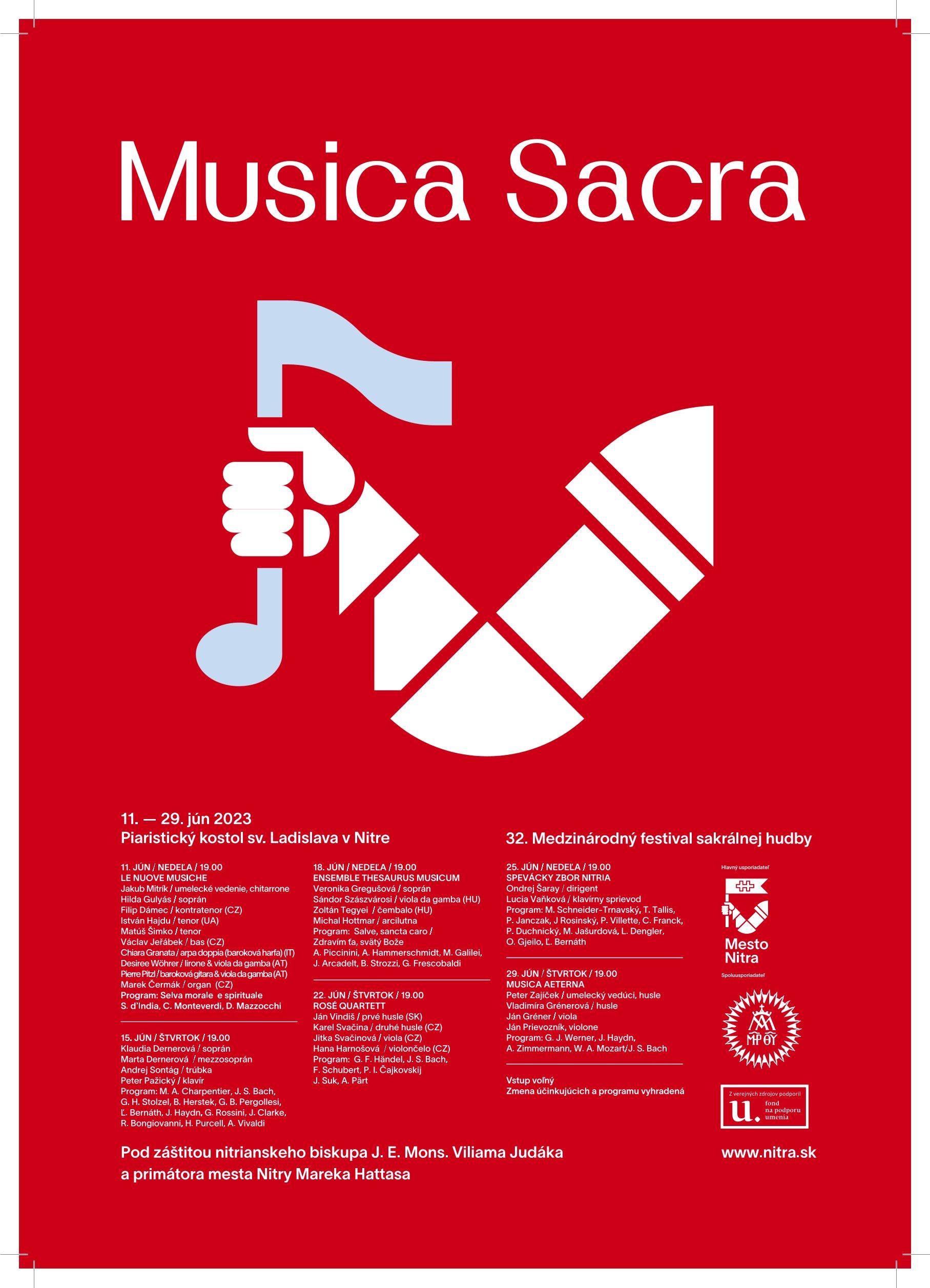 Nitra, Musica Sacra, plagat