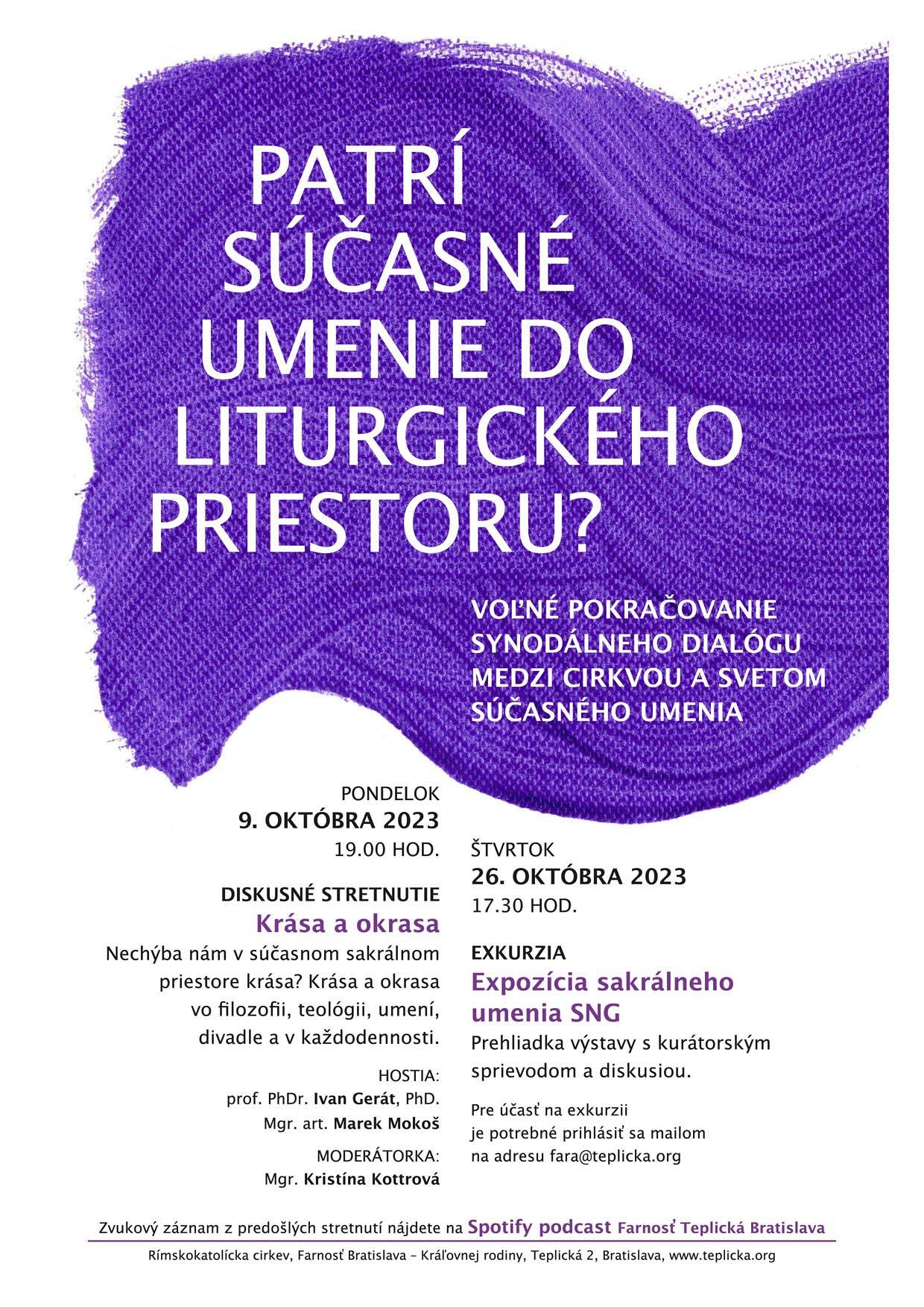Bratislava, diskusia, umenie, synoda, plagat