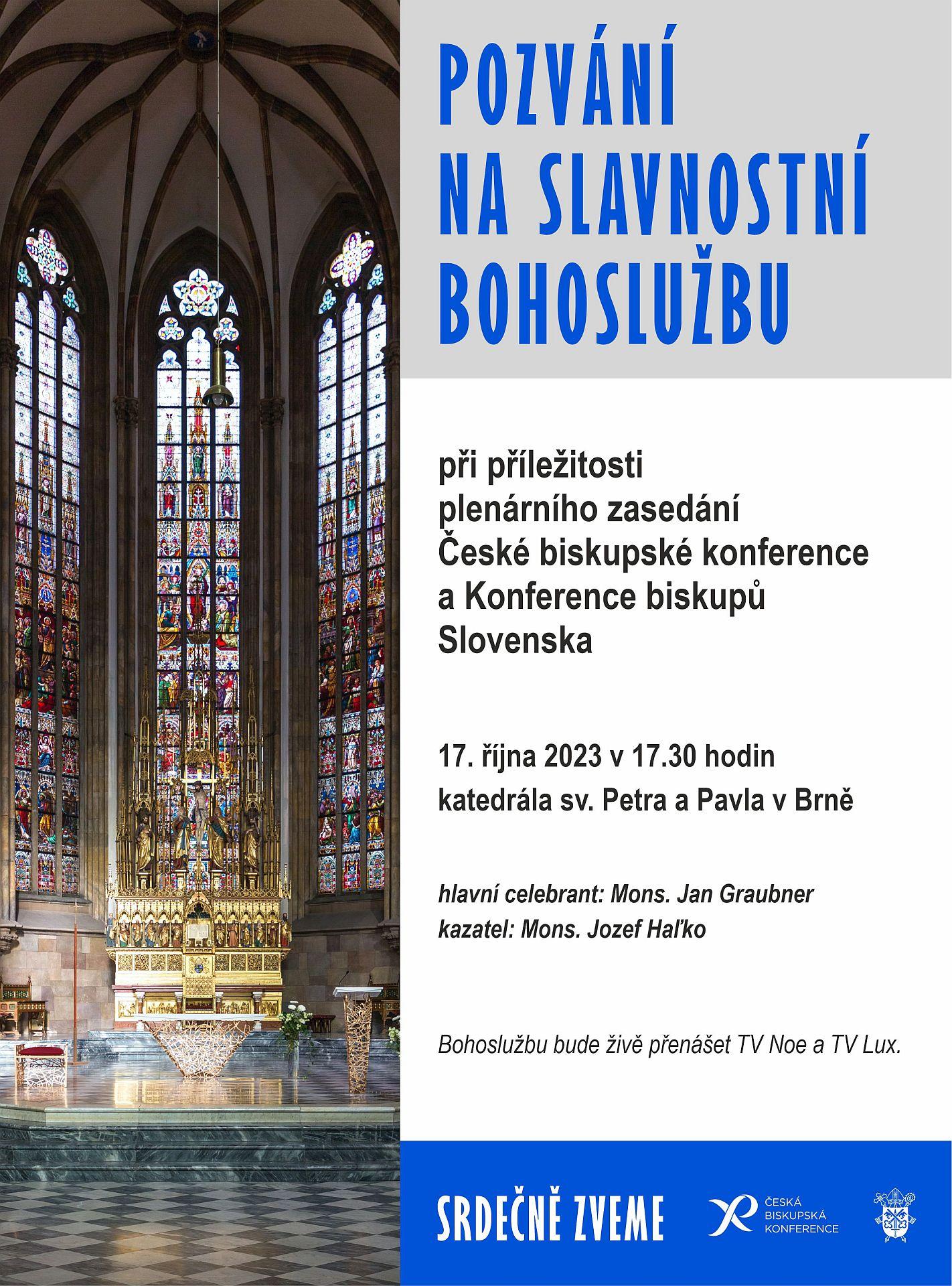 Brno, katedrala, omsa, biskupi, KBS, CBK, plagat