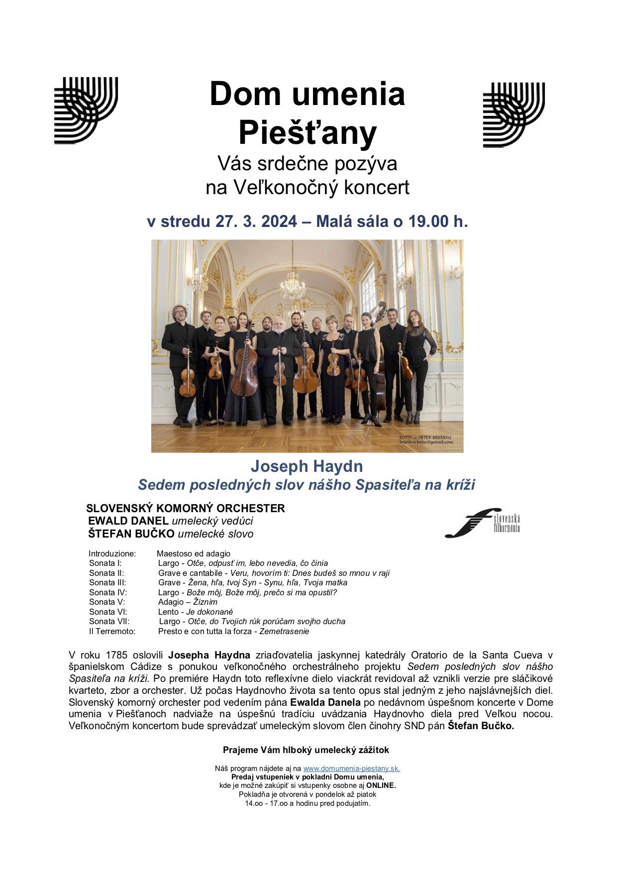 Piestany, komorny, orchester, plagat