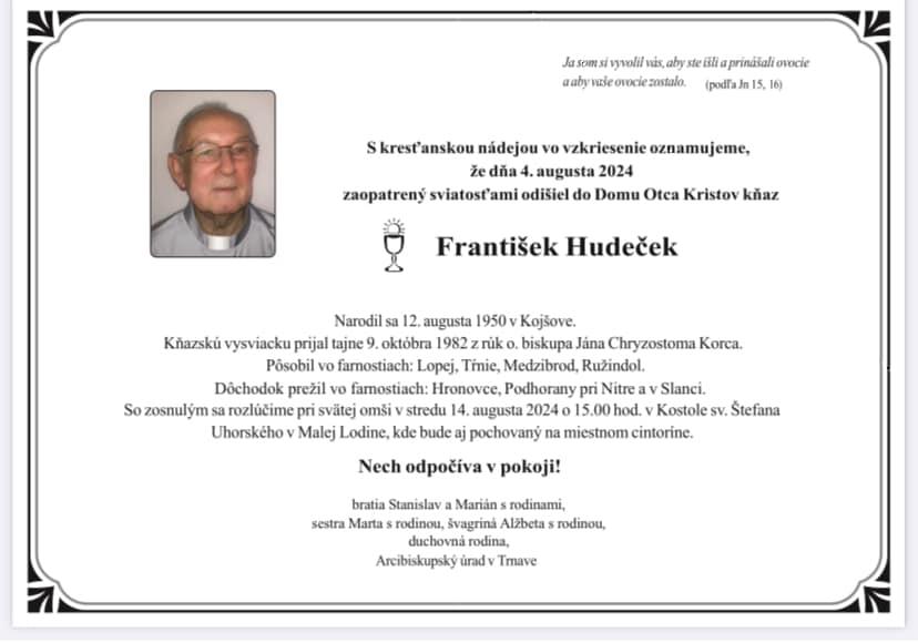 Frantiek Hudeek, parte