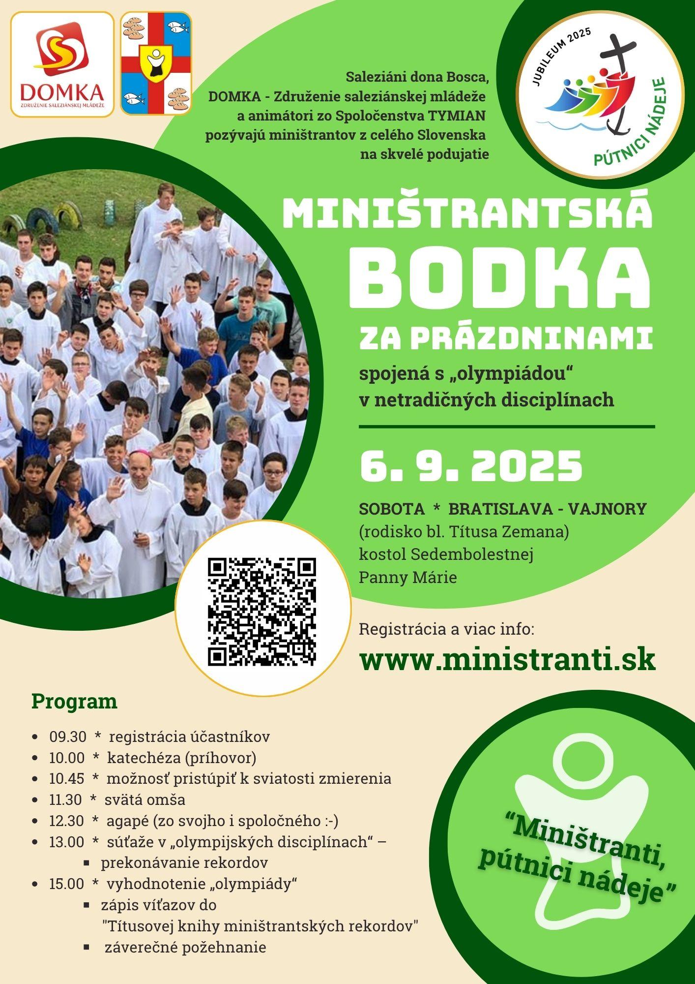 Bratislava, Vajnory, ministranti, plagat