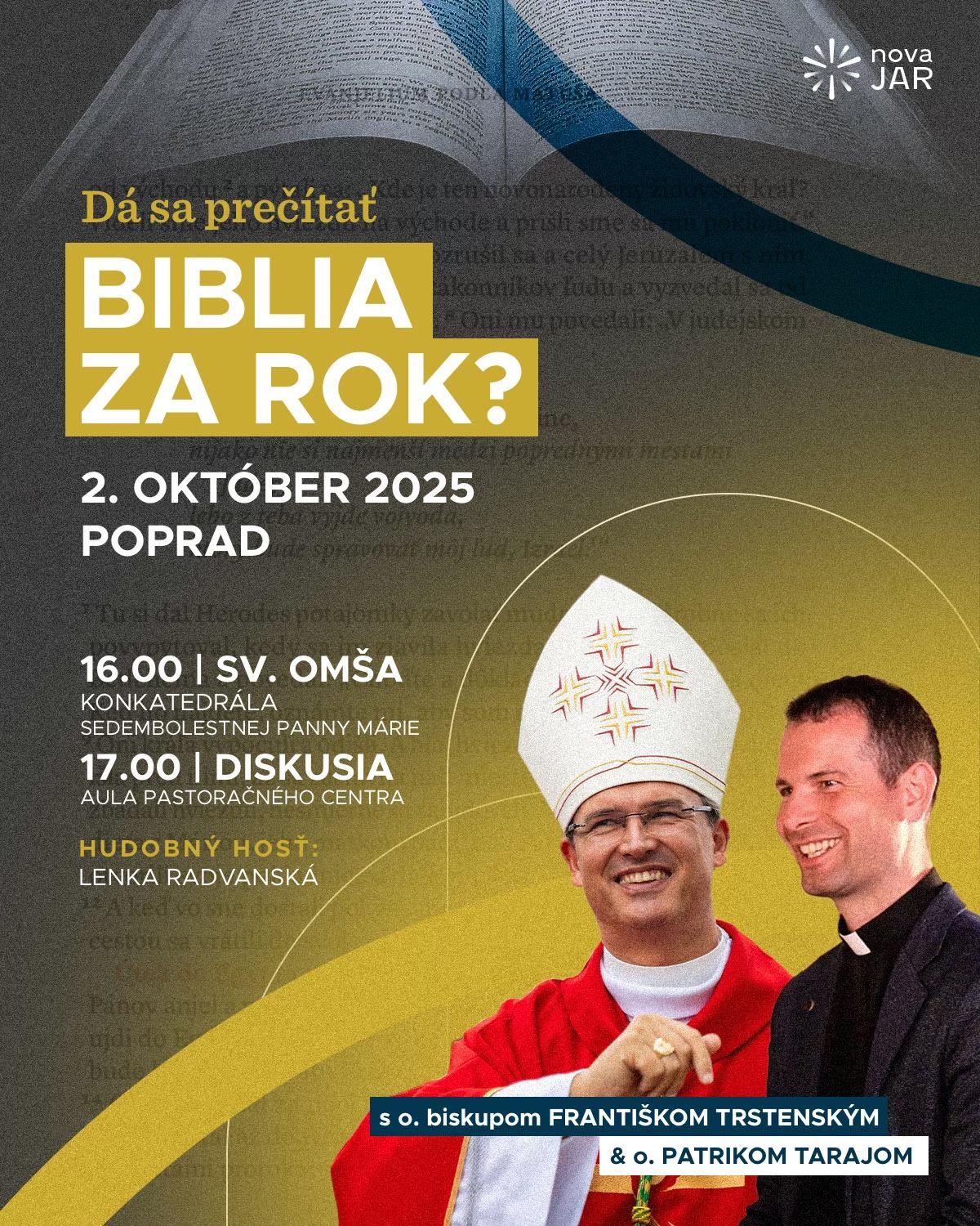 Poprad, Biblia, prednaska, plagat
