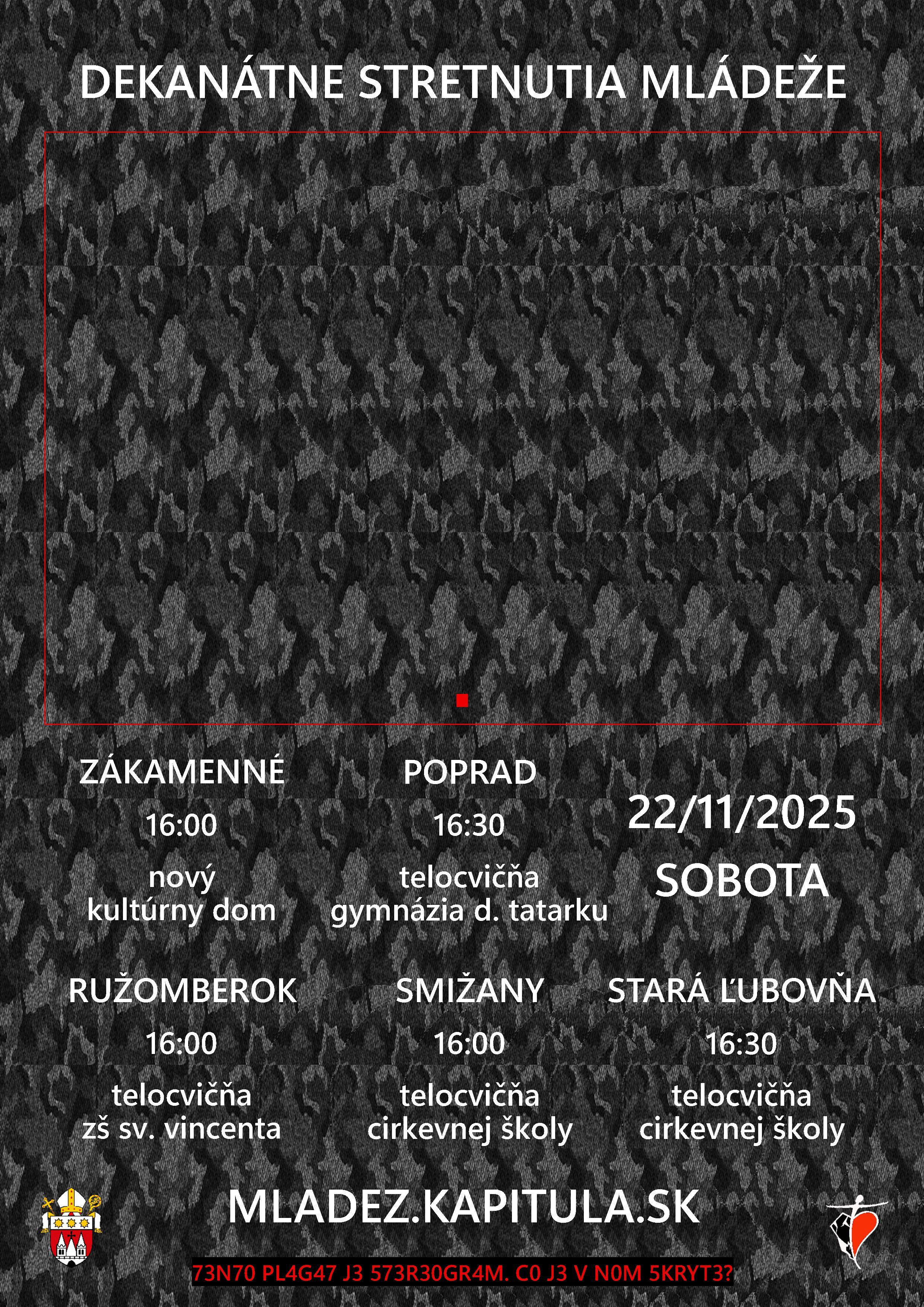 Spišská Kapitula, dekanatne,stretnutia,mladez,plagat