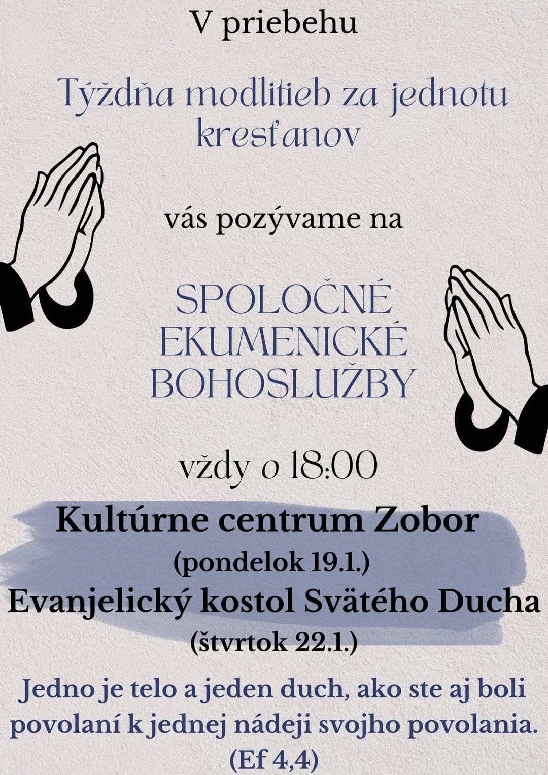 Nitra, ekumena, plaga