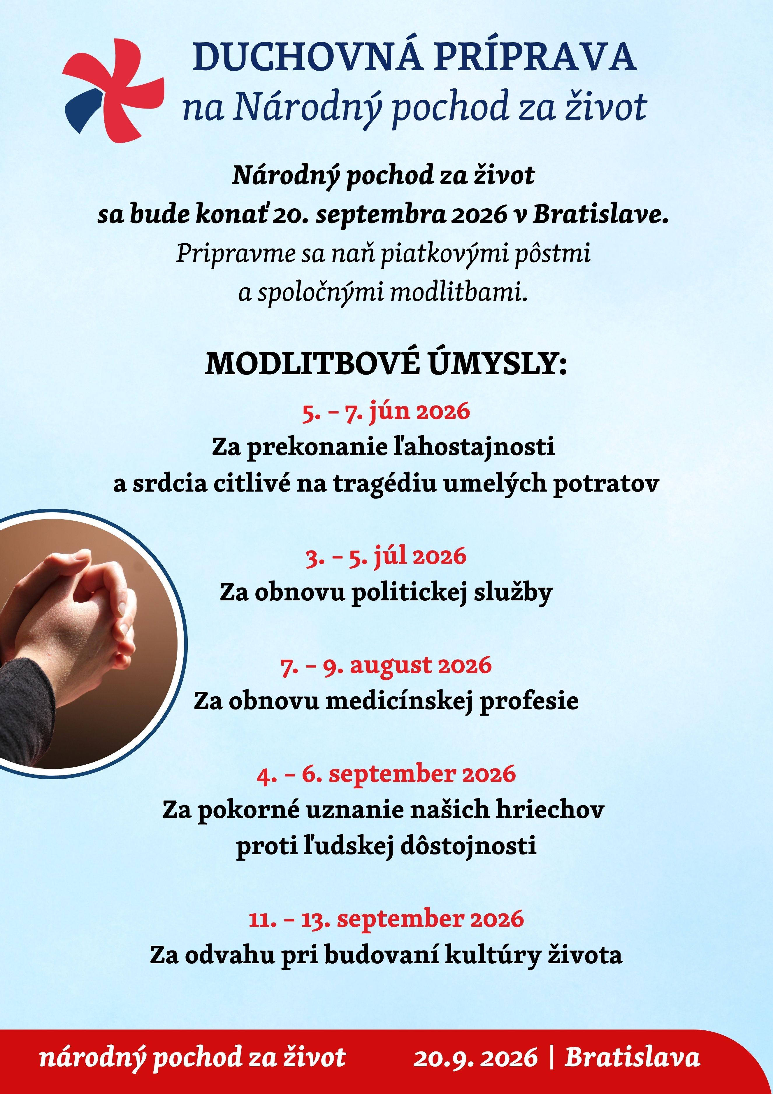 Bratislava, duchovna, priprava, pochod za zivot, plagat