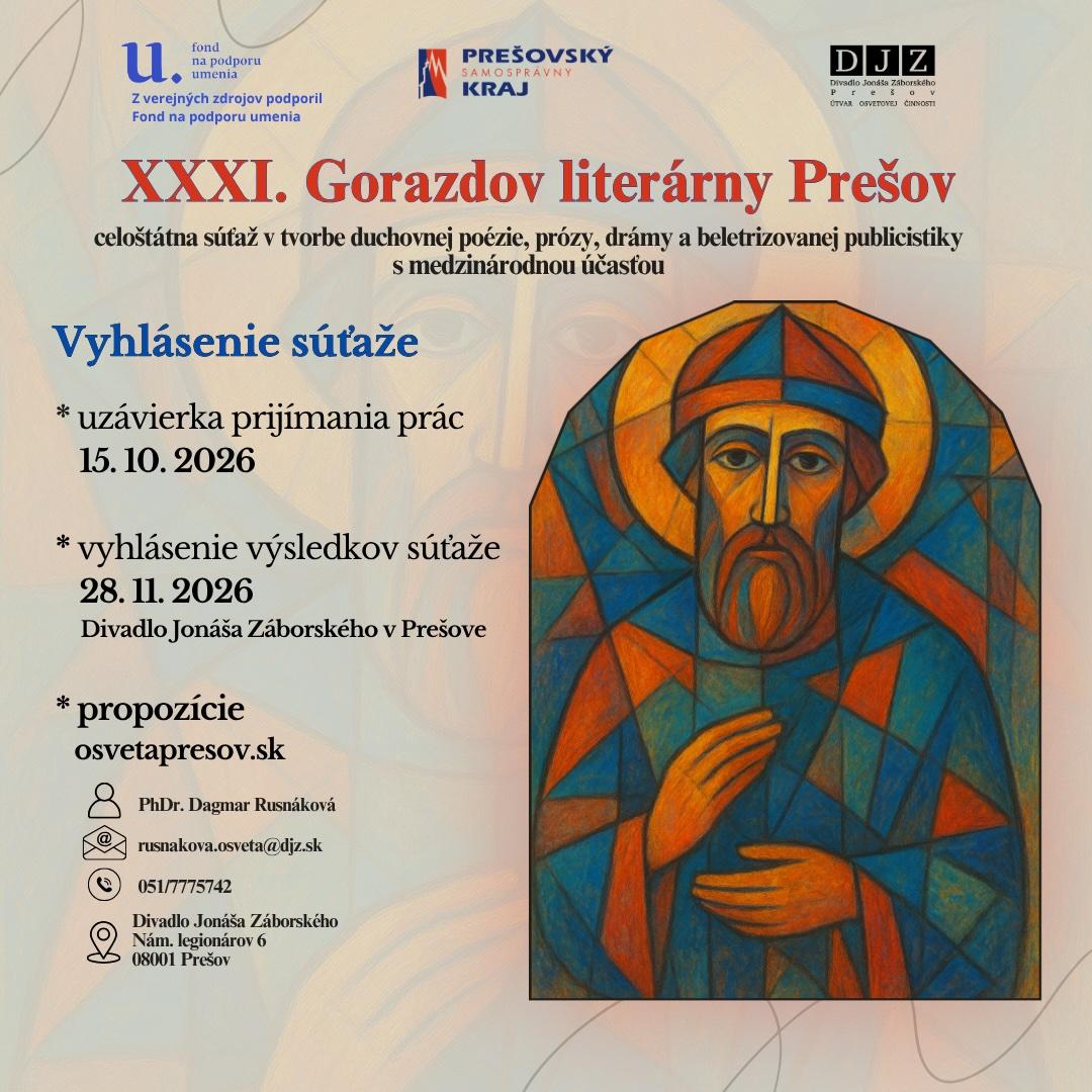 Gorazdov liter�rny Pre�ov 2026