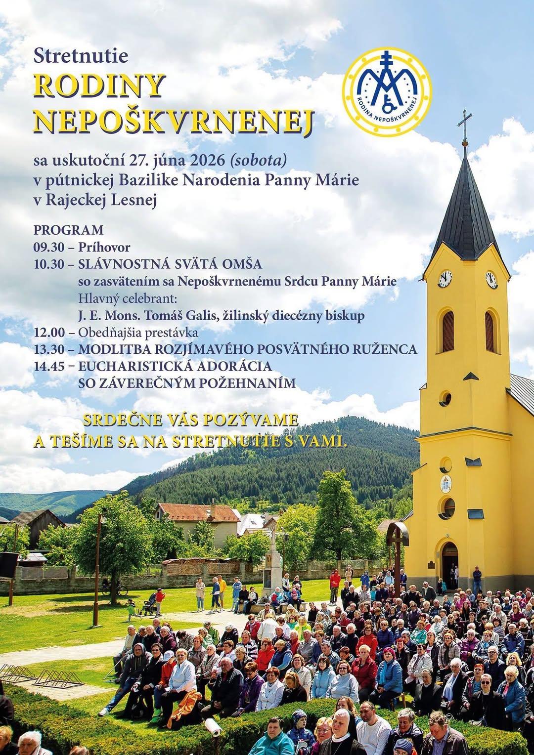 Rajeck�, Rodina Nepo�kvrnenej, 2026, plag�t