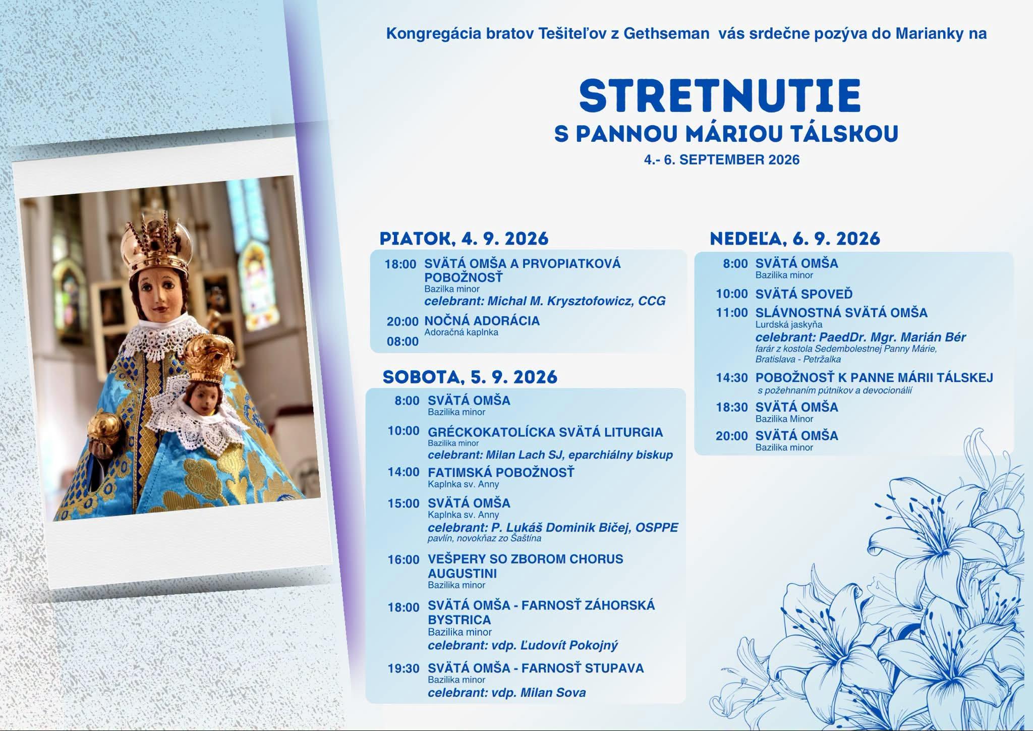 Marianka, put, vyrocna, plagat, 2026
