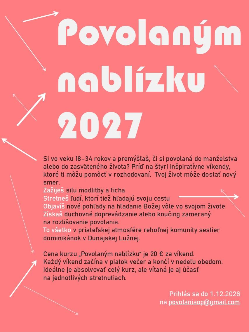 Bratislava, sestry, kurz, Povolanym nablizku 2